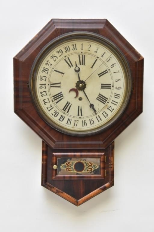 E.N. Welsh calendar wall clock with
