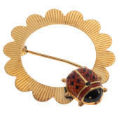 ENAMEL, 18K, 14K YELLOW GOLD P