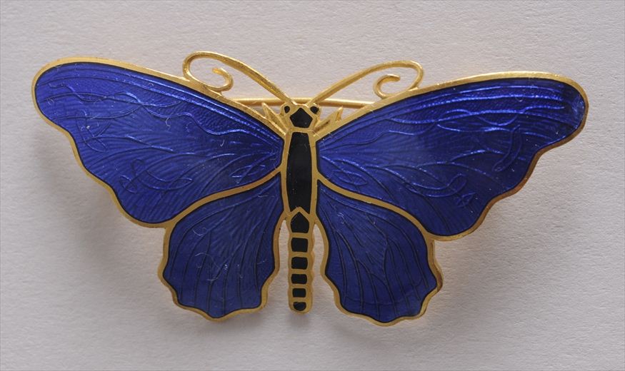 ENAMEL BUTTERFLY PIN 1 x 2 1/4 in.