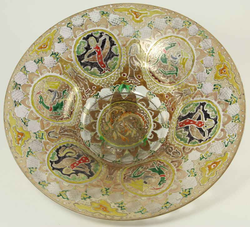 Enamel Decorated Glass Center
