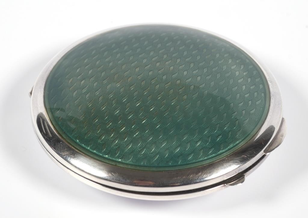 ENAMEL GUILLOCHE DOUBLE MIRROR