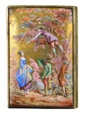 ENAMEL HAND PAINTED METAL CARD
