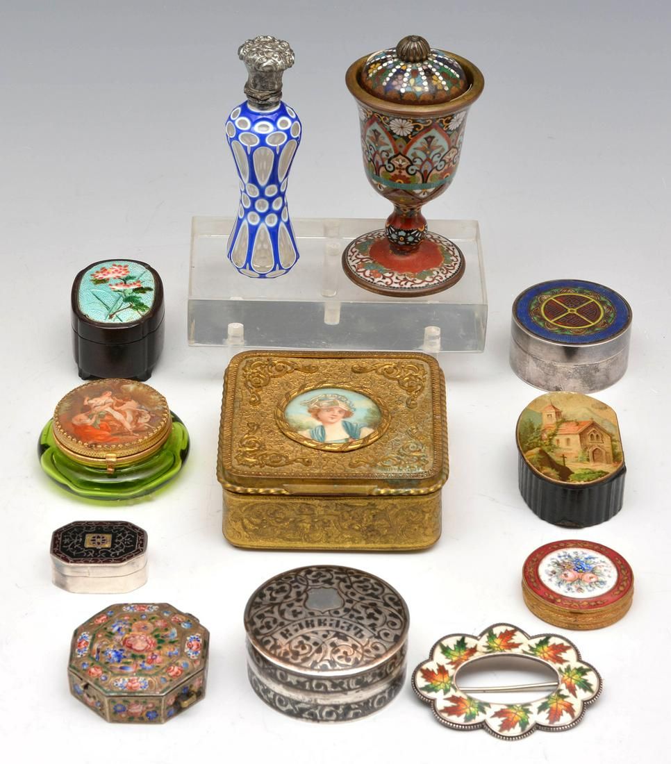 ENAMEL, METAL & PAINTED BOXES,