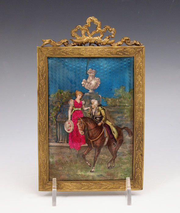 ENAMEL MINIATURE: Artist signed