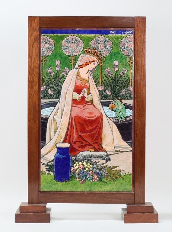 ENAMEL ON COPPER PLAQUE THE FROG