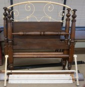 ENAMEL PAINTED METAL QUEEN BED