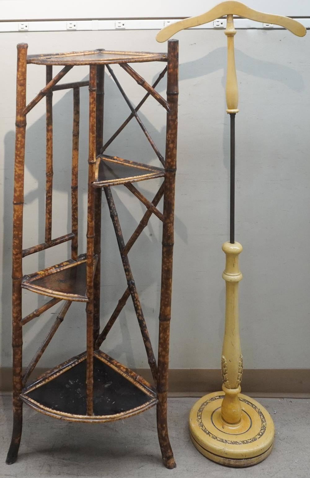 ENAMEL PAINTED VALET WITH A