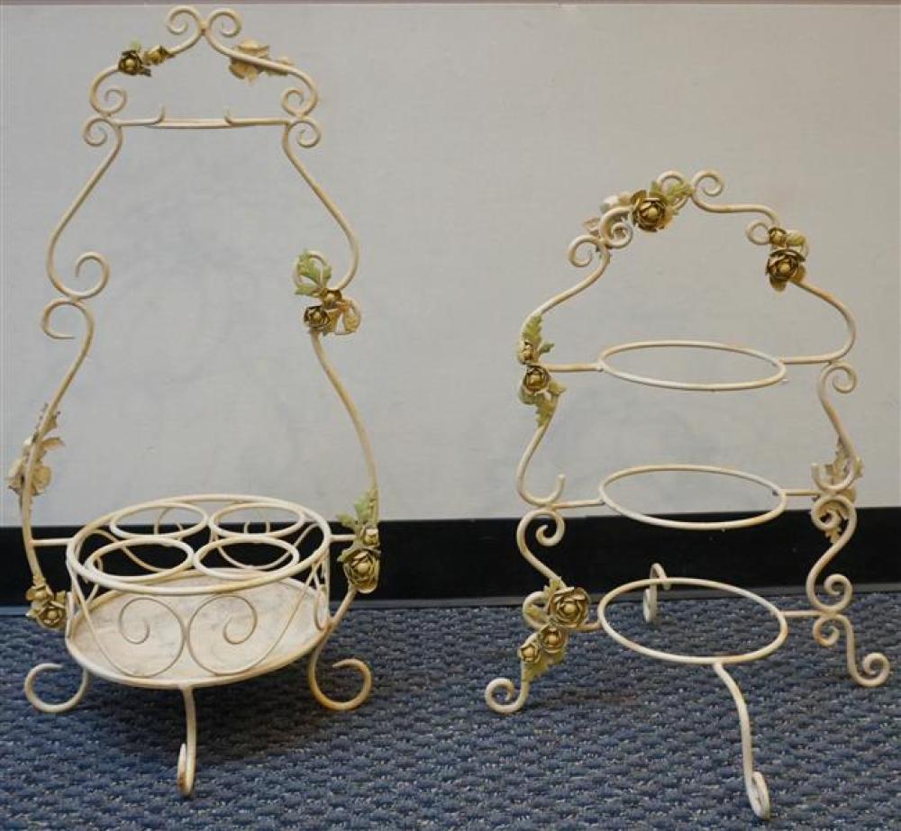 ENAMEL PAINTED WROUGHT IRON