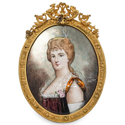 ENAMEL PORTRAIT PAINTING OVER