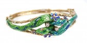 ENAMEL SNAKES BRACELET 14K GOL