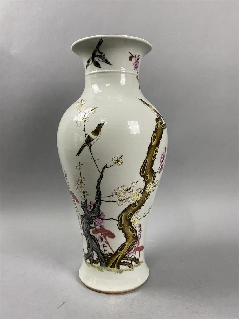 ENAMEL VASE WITH PHOENIX TAIL OF