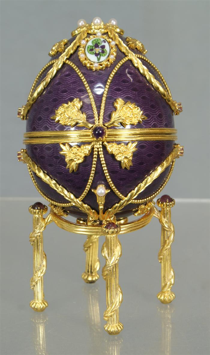 Enameled & 24K gilt sterling silver