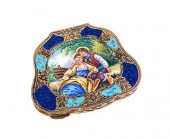 ENAMELED 800 SILVER BOX ROMANT