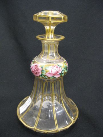 Enameled Art Glass Perfume Bottle