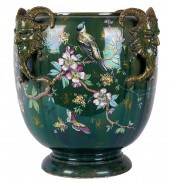 ENAMELED CERAMIC JARDINIEREunm