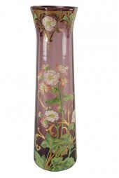ENAMELED & GILT AMETHYST GLASS