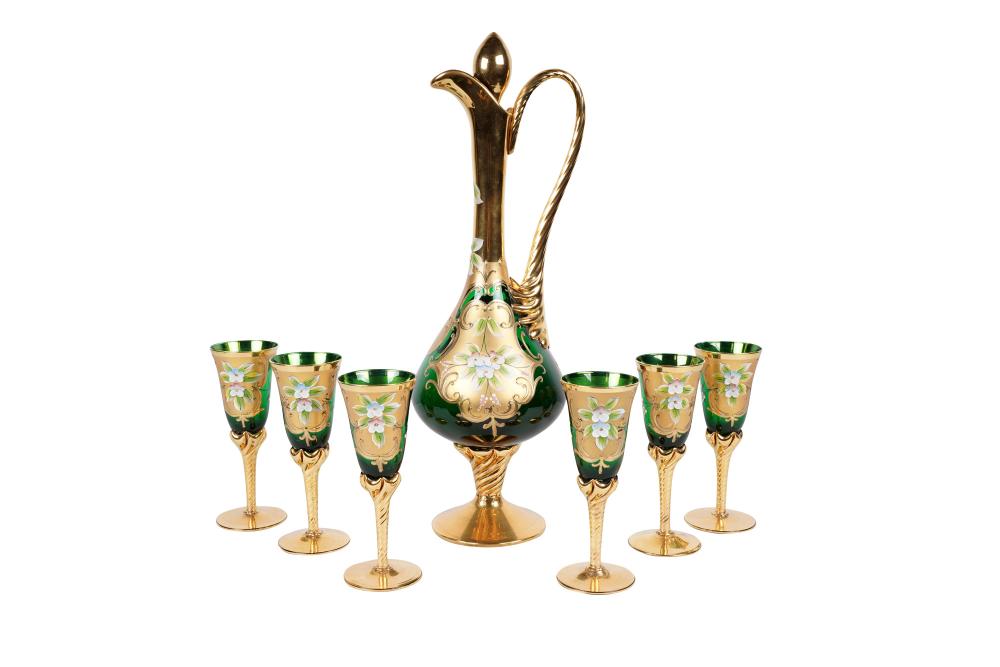 ENAMELED GLASS BOHEMIAN STYLE DRINK