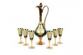 ENAMELED GLASS BOHEMIAN STYLE