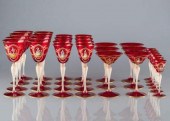 ENAMELED MURANO RUBY GLASS STE