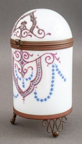 ENAMELED OPALINE GLASS TABLE B