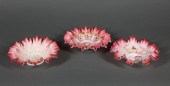 ENAMELED PINK SATIN ART GLASS