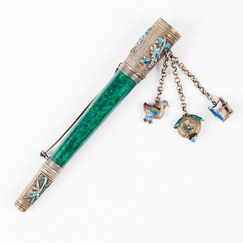 ENAMELED SILVER CIGARETTE