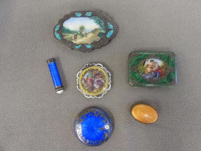 Enameled Silver Compact