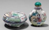 Enameled Snuff Bottle, Yinse H