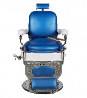 ENAMELED STEEL & BLUE LEATHER