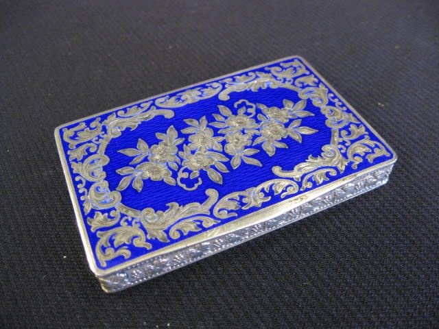 Enameled Sterling Silver Box rich