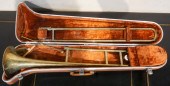 ENCASED BRASS TROMBONEEncased