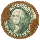 ENCASED POSTAGE STAMP 10 ELLIS