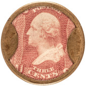 ENCASED POSTAGE STAMP, 3 AYERS