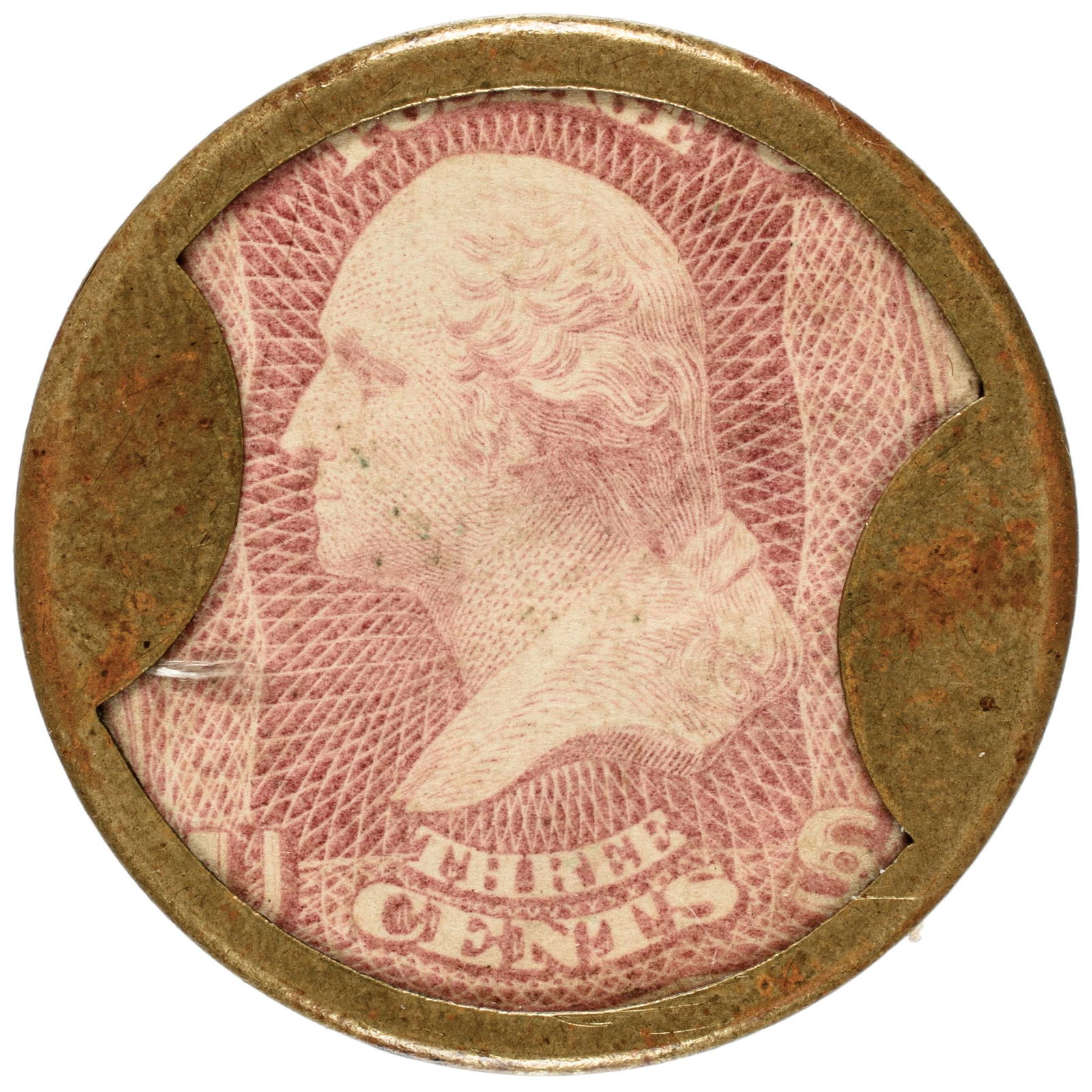 ENCASED POSTAGE STAMP, 3 AYERS