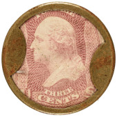 ENCASED POSTAGE STAMP, 3 AYERS