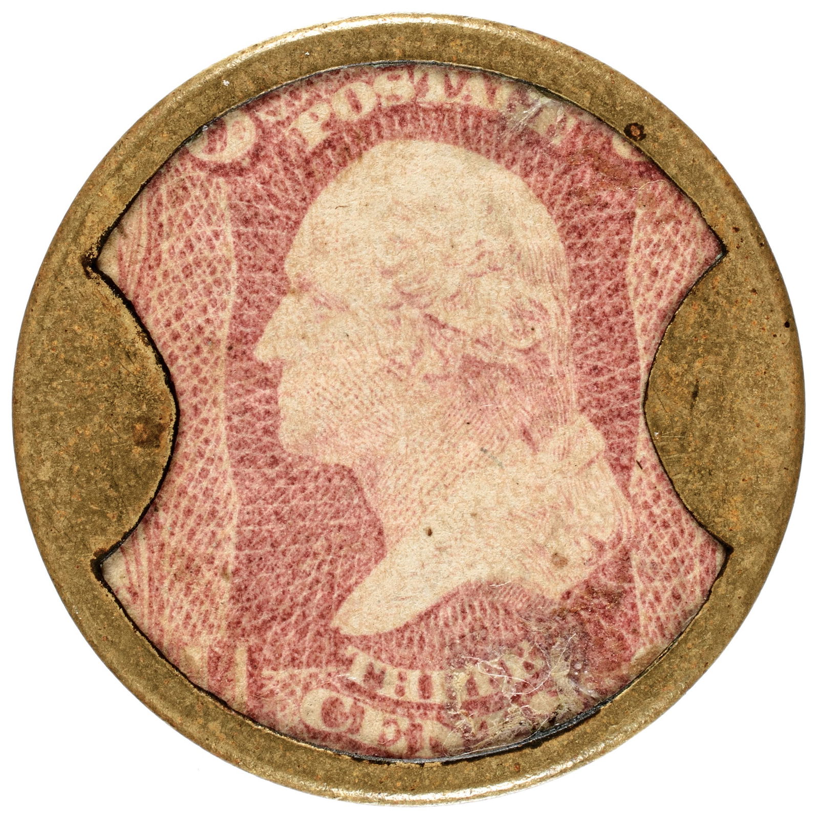 ENCASED POSTAGE STAMP. J. GAULT,
