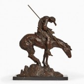 "END OF THE TRAIL" BRONZE AFTE