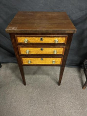 END TABLE MAHOGANY, BIRD'S-EYE