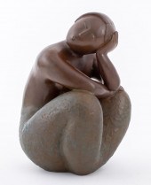 ENG TAY "PENSIVE" BRONZE SCULP