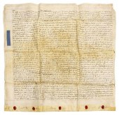ENGLISH 18TH C. VELLUM INDENTU