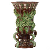 ENGLISH 19C ANTIQUE MAJOLICA P