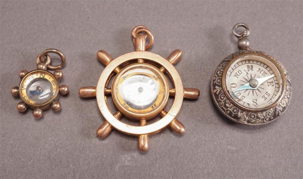 ENGLISH 9-KARAT GOLD COMPASS