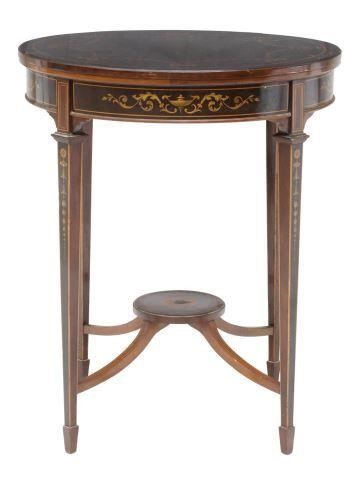 ENGLISH ADAMS STYLE INLAID MAHOGANY