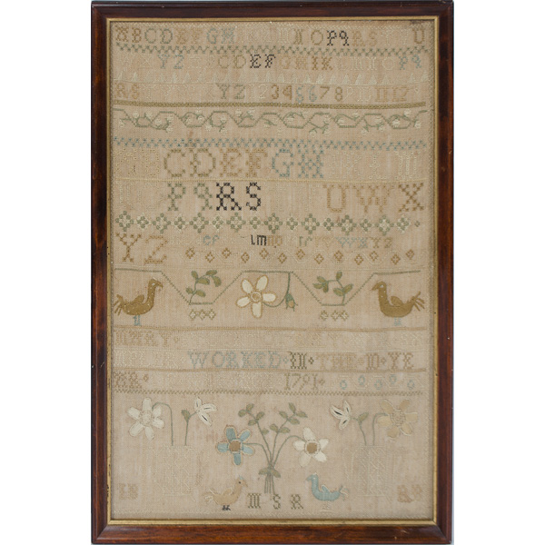English Alphabet Sampler 1791