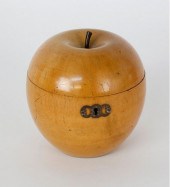 ENGLISH APPLE FORM TEA CADDY,