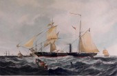 ENGLISH AQUATINT "THE STEAM FR