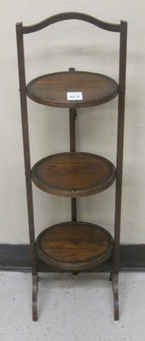 ENGLISH ARMCHAIR AND PIE STAND. The