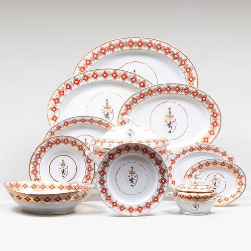 ENGLISH ARMORIAL PORCELAIN PART
