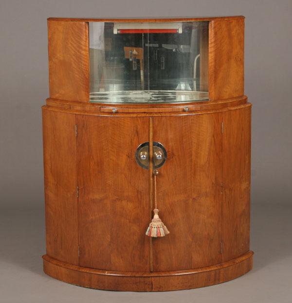 English Art Deco curved bar