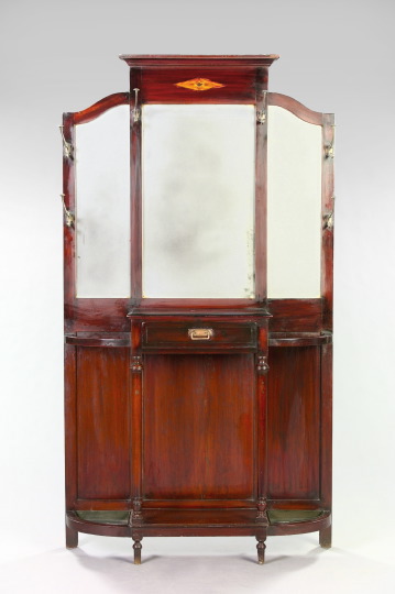 English Art Deco Stained Mahogany